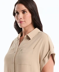 Rafaella Plus Roll Short-Sleeve Shirt