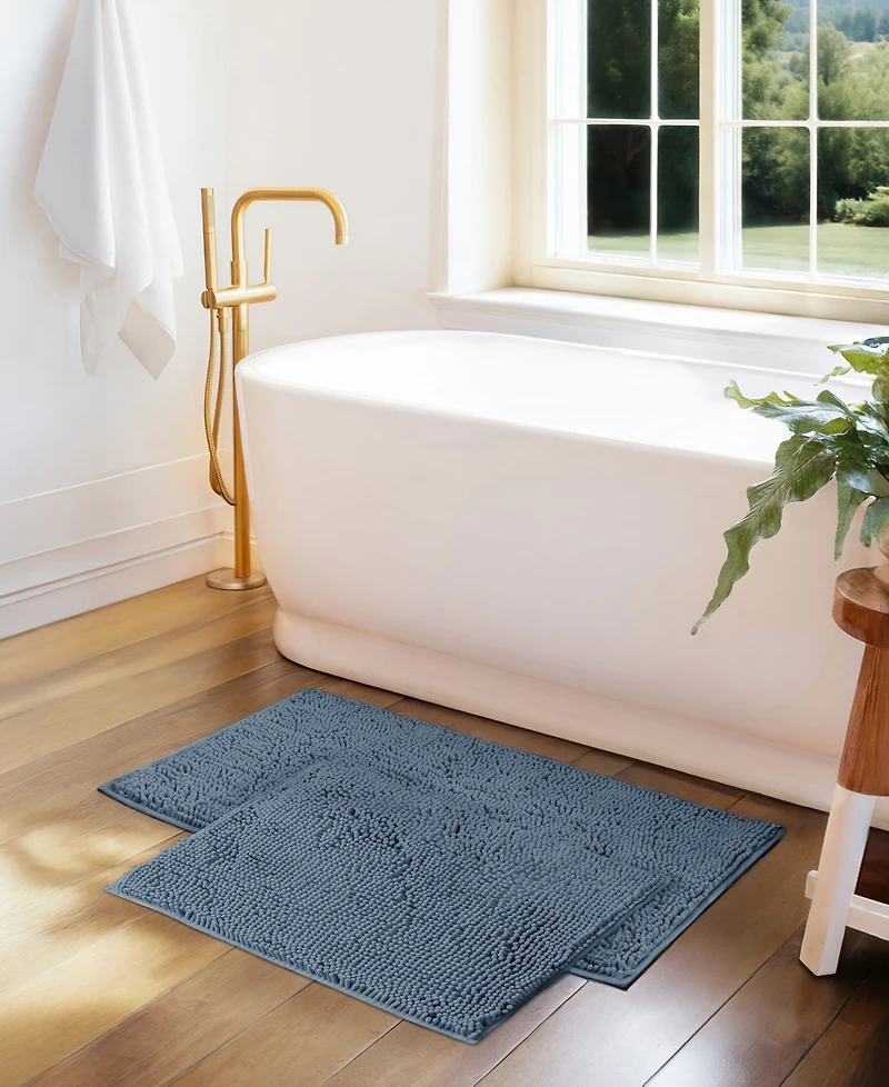 ienjoy Home Soft Absorbent Chenille 2-Pc. Bath Mat Set