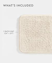 ienjoy Home Plush Absorbent Bath Mat, 34" x 21"