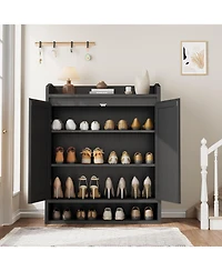 gaomon Rattan -Door Shoe Cabinet