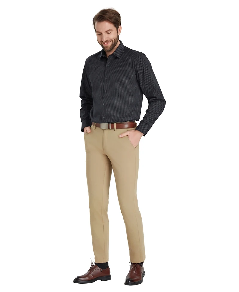 Alfani Men's Slim-Fit Grid Dress Shirt, Macy's Exclusive