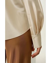 Lilysilk Women's Bias Cut Silk Shirt