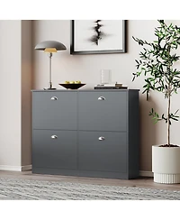 Rainsken Hidden Slim Narrow Shoe Rack Cabinet