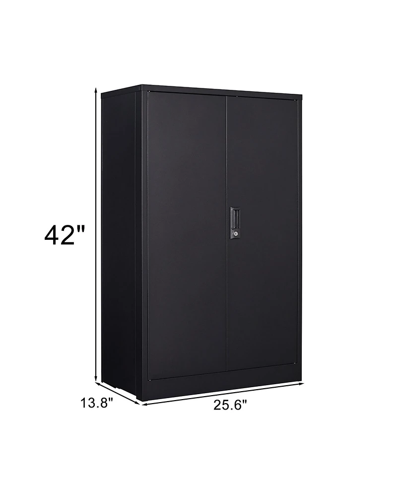 Rainsken Metal Storage Cabinet, Folding Filing Storage Cabinet with Locking Doors and Adjustable Shelf for Home Office