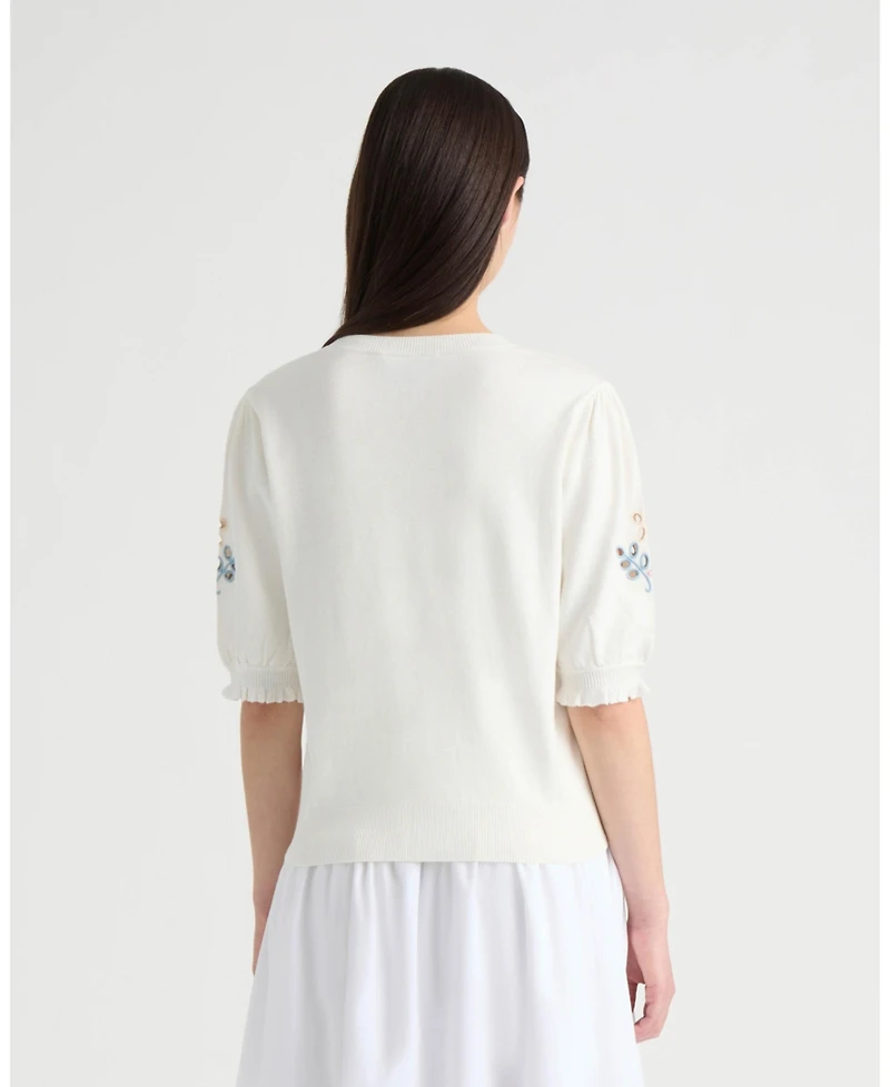 Nvlt Women's Eyelet Sweater