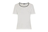 Olsen Women's Embroidered Neck T-Shirt