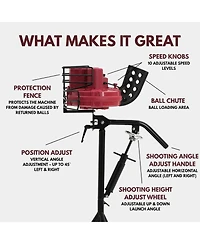 Furlihong High Speed Dual Wheel Baseball Pitching Machine with 30 to 95 Mph Adjustable Speed and Multi Pitch Capability