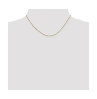 Curata Jewelry Solid 18k Gold Italian 0.7mm Box Chain Necklace