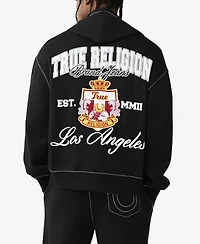 True Religion Men's Long-Sleeve Crest Zip-Up Sweatshirt