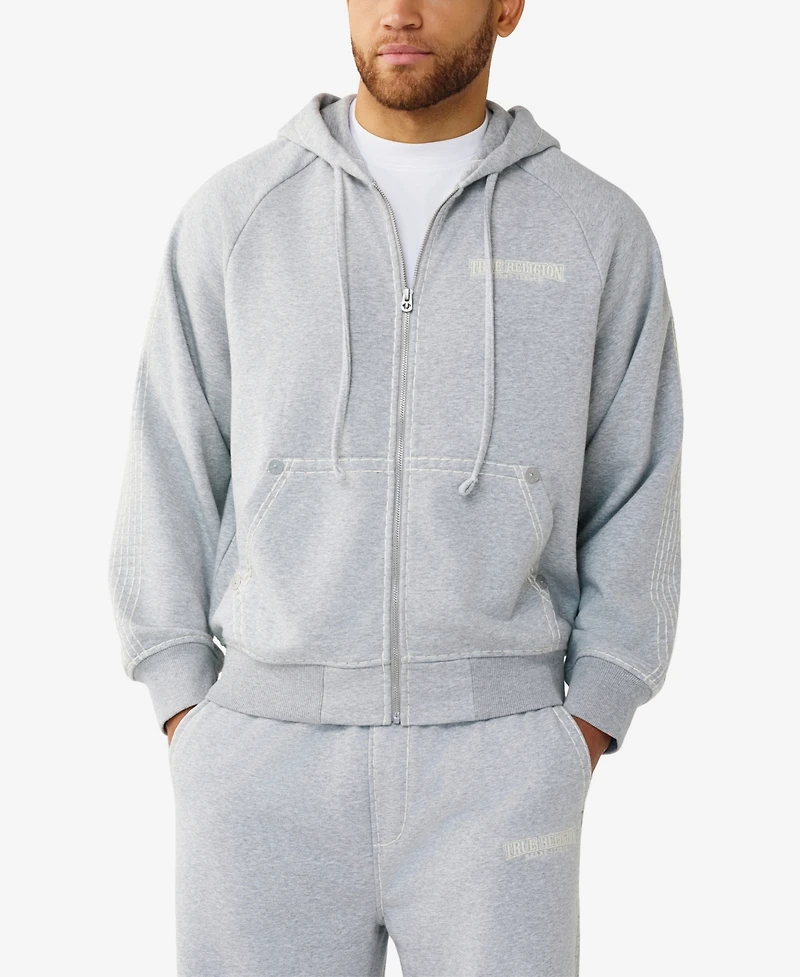 True Religion Men's Long-Sleeve Boxy Sweatshirt