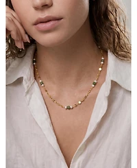 seree Elena Jade and Freshwater Pearl Beaded Necklace