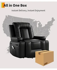 gaomon Oversized Power Lift Recliner Chair, Home Theater Seating with Lumbar Support, Faux Pu Leather Recliner Adjustable Back and Legs Sofa