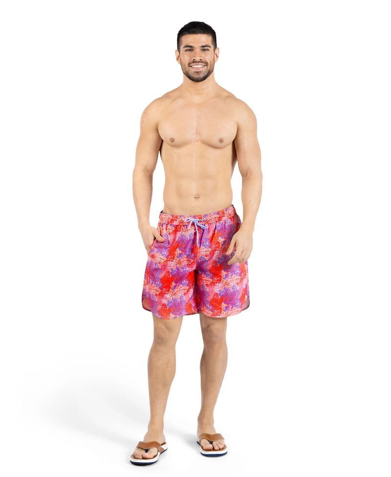 TailorByrd Men's Leaves Printed Swim Shorts