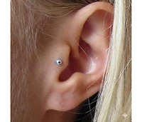 Curata Jewelry Solid 14k Gold 16G 3mm Ball Labret Tragus Ear Lip Ring Stud