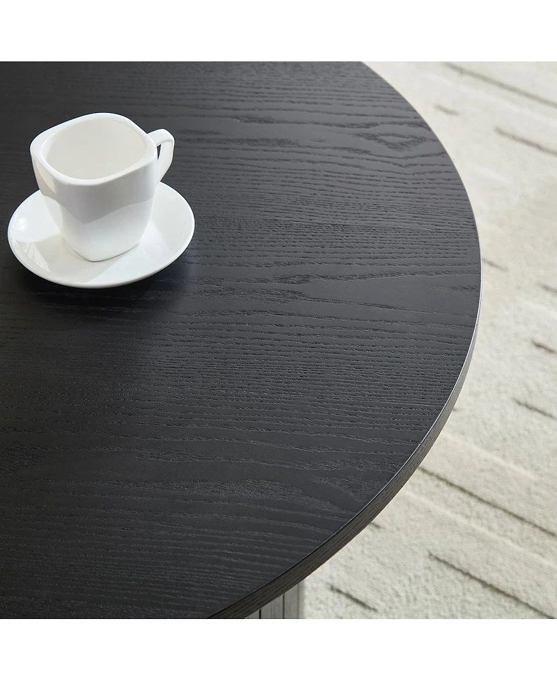 Streamdale Furniture Round Storage Coffee Table for Living Room Movie Nights & Snacks