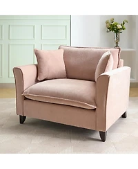 Streamdale Furniture Chenille Oversized Armchair, Comfy Chair and a Half Sofa with Pillow
