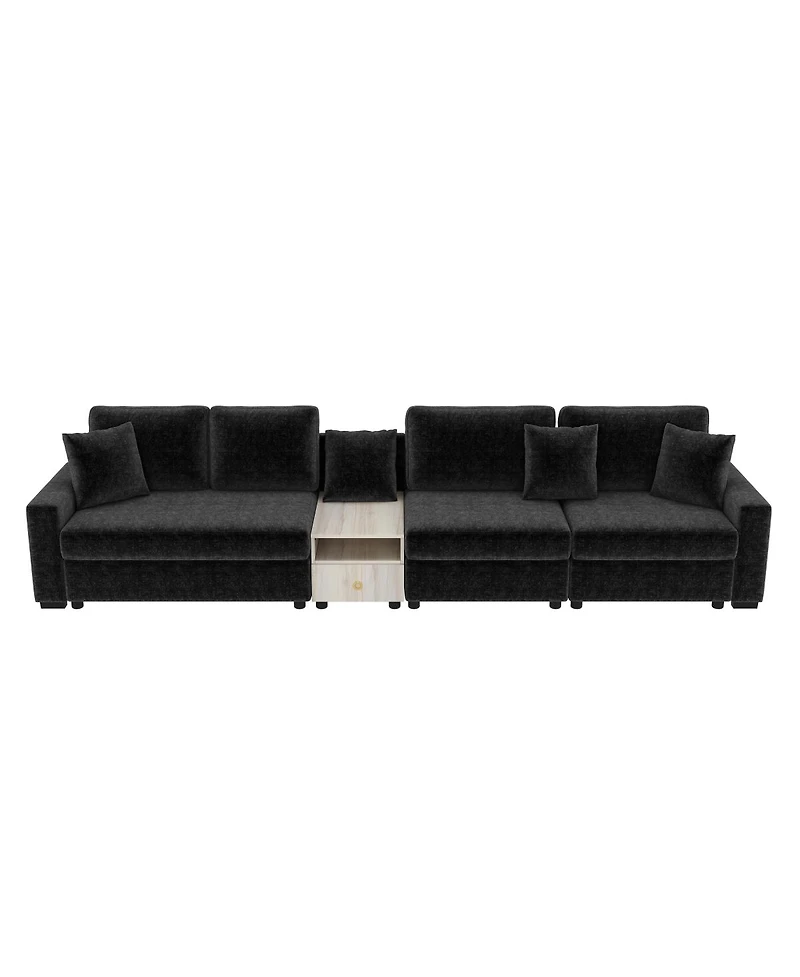 Streamdale Furniture 132 inches Modern Modular Sofa Couch with Storage
