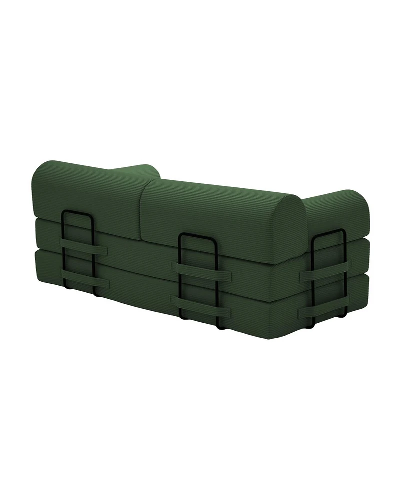 Streamdale Furniture Convertible Corduroy Sleeper Sofa Bed with Pillow