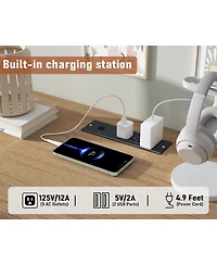 gaomon Rattan 9 Drawer Charging Station Dresser