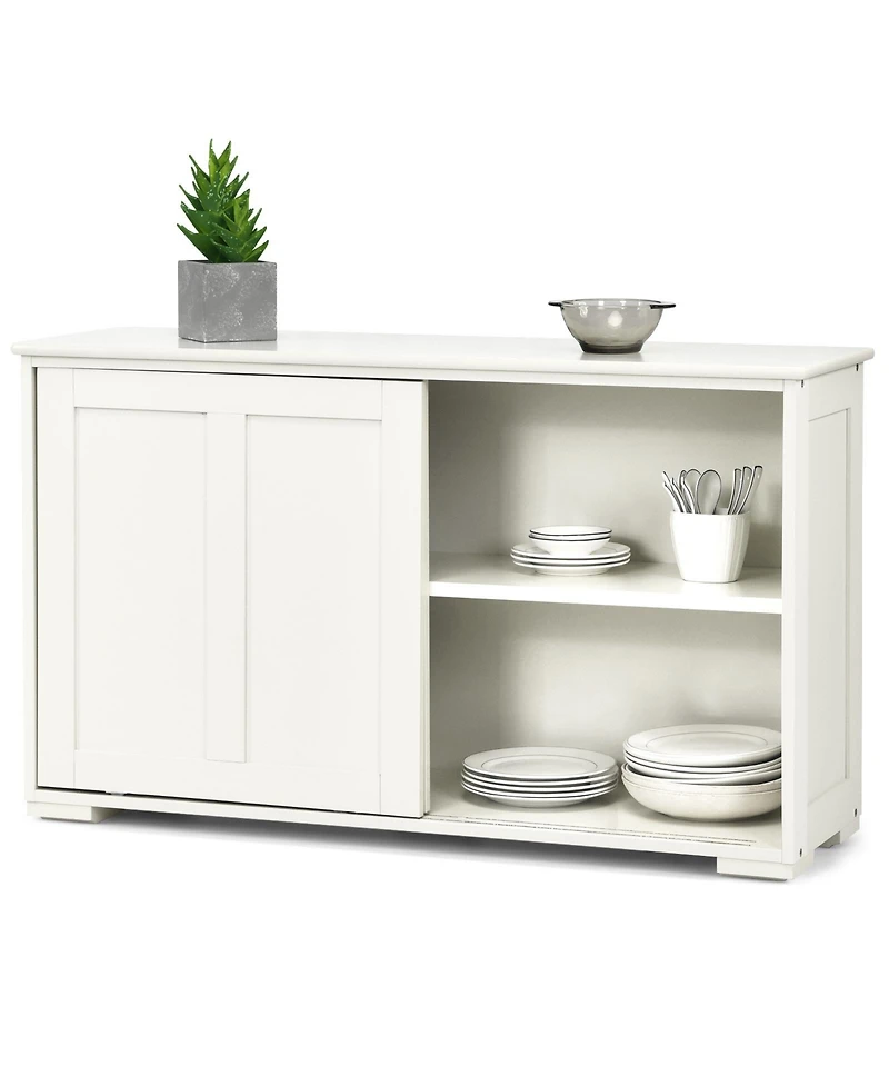 Sugift Kitchen Storage Cupboard Cabinet with Sliding Door