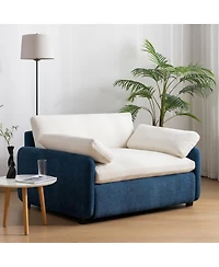 Streamdale Furniture Oversized Chenille Sofa Chair, Wide Seat Accent Chair, Modern Upholstered Armchair