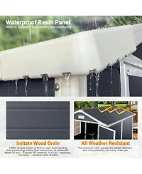 Streamdale Furniture 6ft x 6ft Plastic Outdoor Storage Shed with Lockable Door