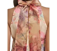 Vince Camuto Petite Halter Neck Sleeveless Dress