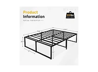 gaomon Bed Frame, Metal Bed Platform Frame 14 Inch with 3 in 1 Steel Support
