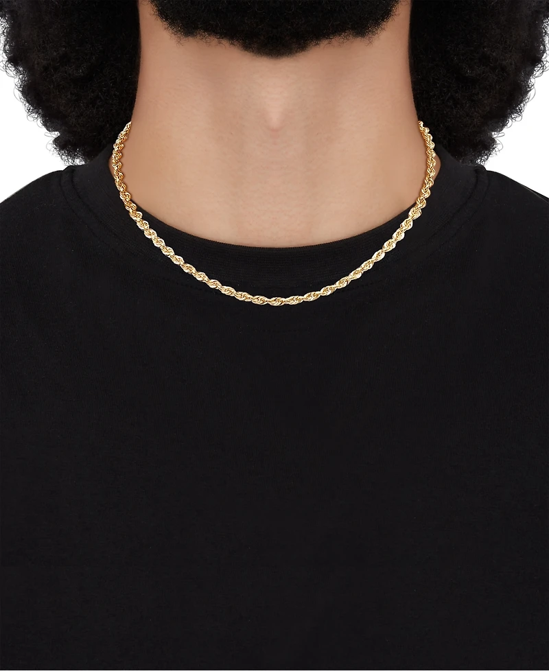 Macy's Hollow Rope Chain Necklace in 14k Yellow Gold