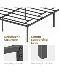 gaomon Metal Bed Frame, Platform Bed Frame with Steel Slat Support Heavy Duty Frame, No Box Spring Needed, Easy Size