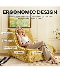 Streamdale Furniture Ergonomic Support System with Premium Chenille Fabric
