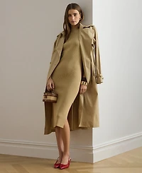 Lauren Ralph Women's Ribbed Mock Neck Slim Fit Sweater Dress