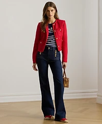 Lauren Ralph Lauren Women's Crewneck Long-Sleeve Cropped Jacket