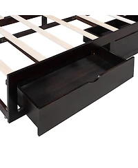 Streamdale Wooden Daybed with Trundle & 2 Storage Drawers, Extendable Sofa Bed