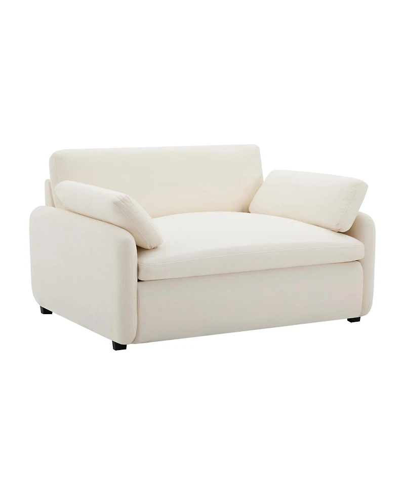 Streamdale Furniture Streamdale Oversized Chenille Sofa Chair, Wide Seat Accent Chair, Modern Comfy Armchair