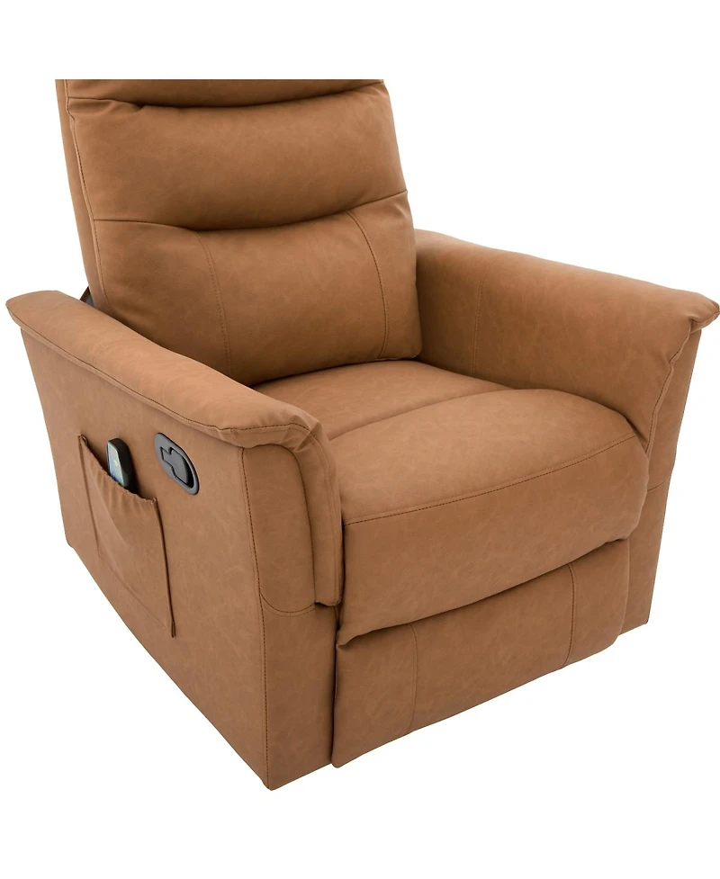 Streamdale Furniture Manual Recliner Chair with 8-Point Massage & Adjustable Backrest