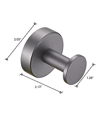 Rainsken Round Base Wall Hanging Coat Hook, 4 Pack Stainless Steel Heavy Duty Towel Hook for Entry, Bathroom and Bedroom