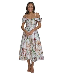 Eliza J Women's Off-The-Shoulder Flare Midi Dress