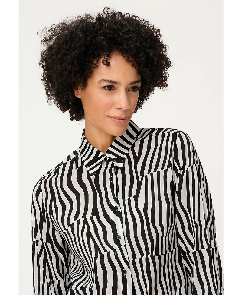 Olsen Women's Modern Zebra Shirt