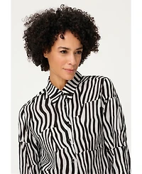 Olsen Women's Modern Zebra Shirt