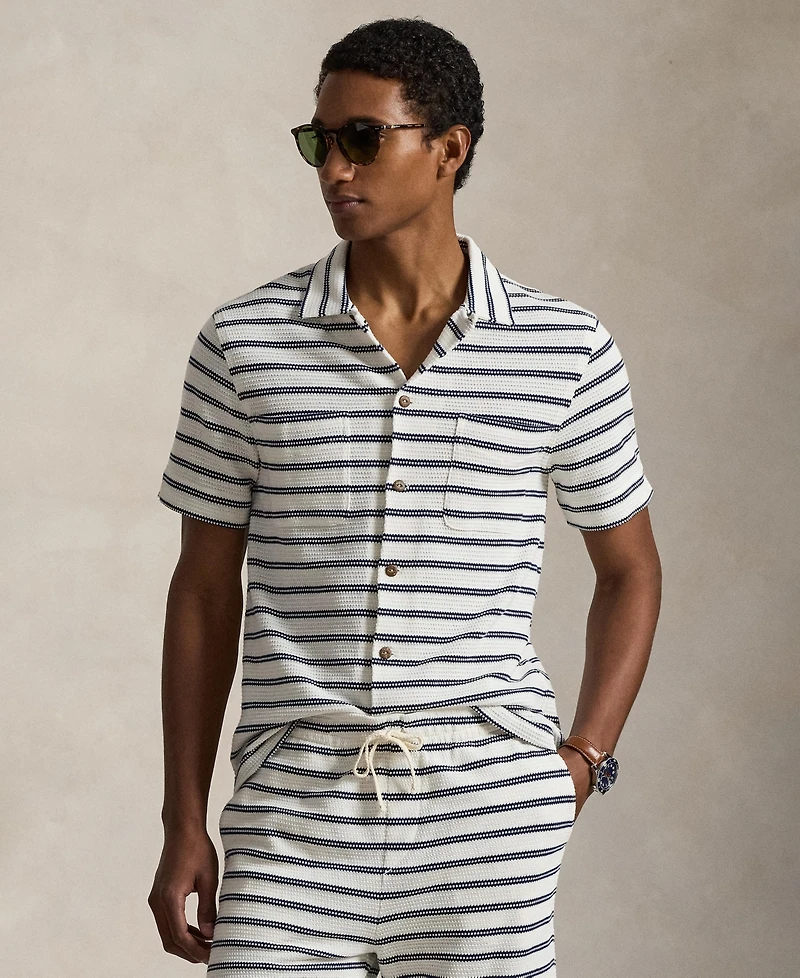 Polo Ralph Lauren Men's Striped Camp Collar Shirt