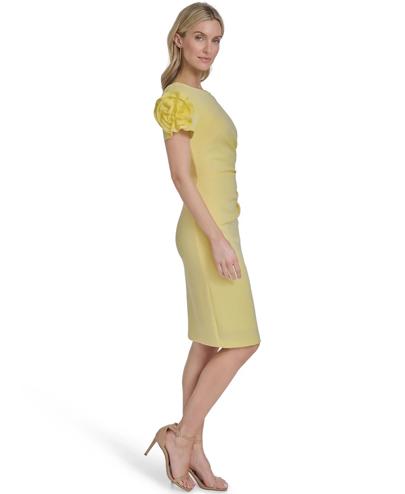 Jessica Howard Petite Short-Sleeve Boat Neck Dress