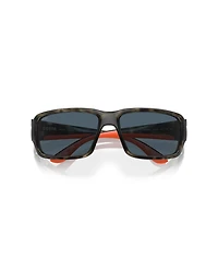 Costa Del Mar Men's Rectangle Fantail Polarized Sunglasses, 6S9006