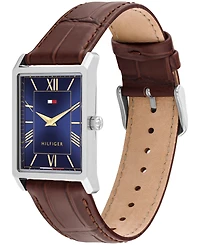 Tommy Hilfiger Men's Quartz Brown Leather Watch, 25.5 mm