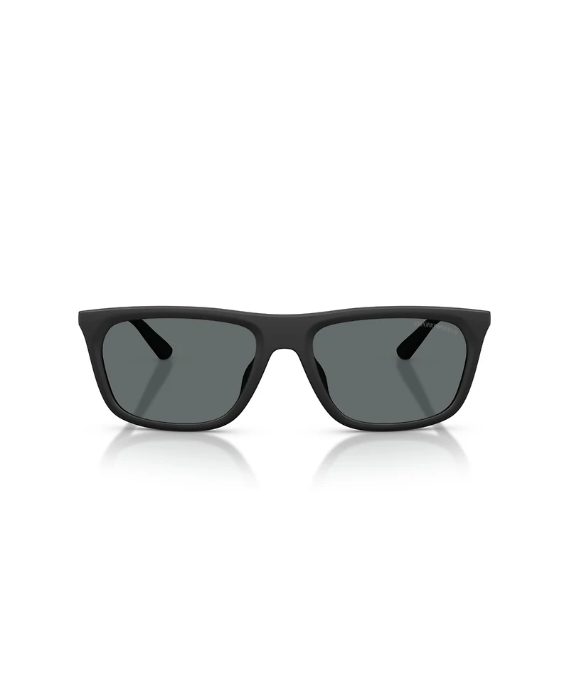Emporio Armani Men's Rectangle Polarized Sunglasses, EA4272U