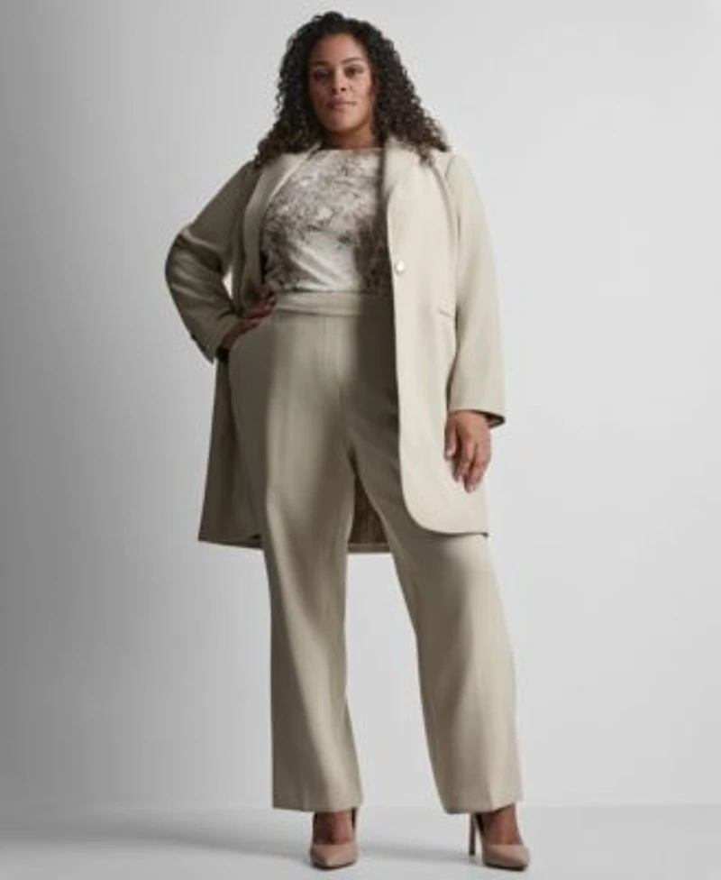 Dkny One Button Topper Pull On Elastic Back Pant