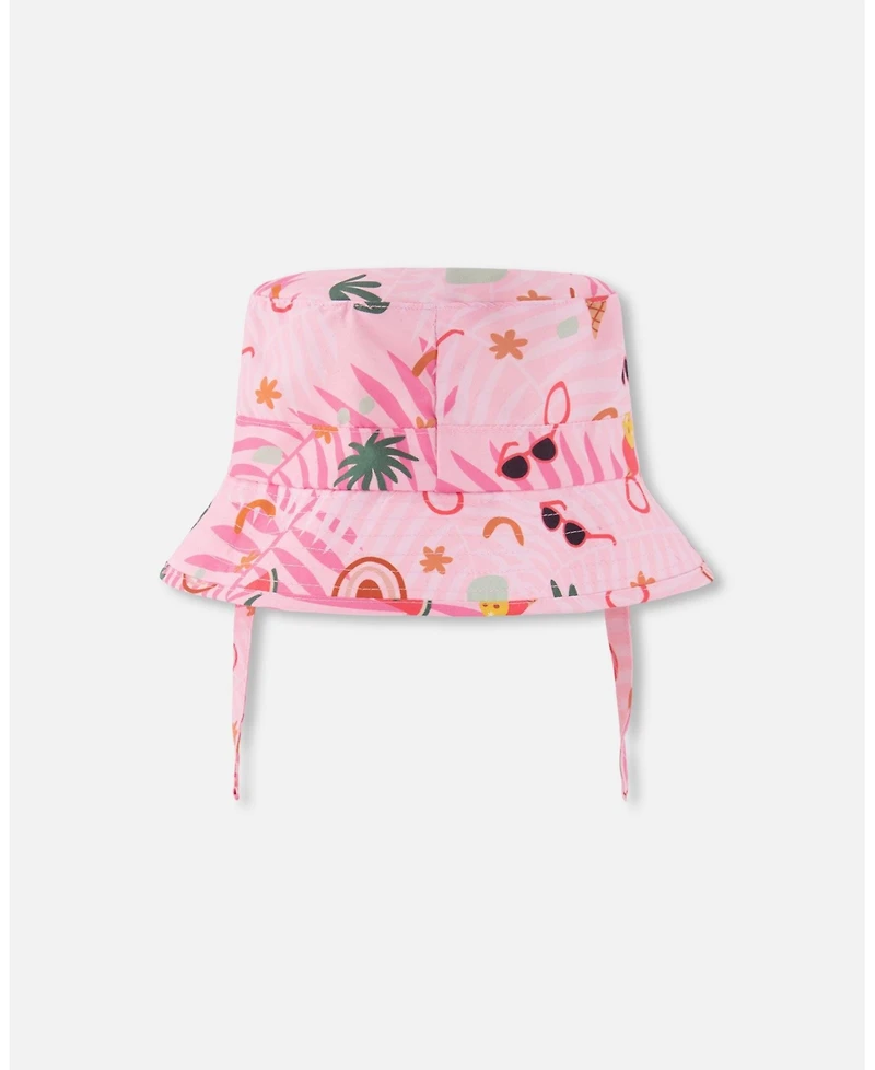 Deux par Deux Baby Girls Hat with Beach Print