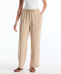 Rafaella Petite Drawstring Wide-Leg Pants