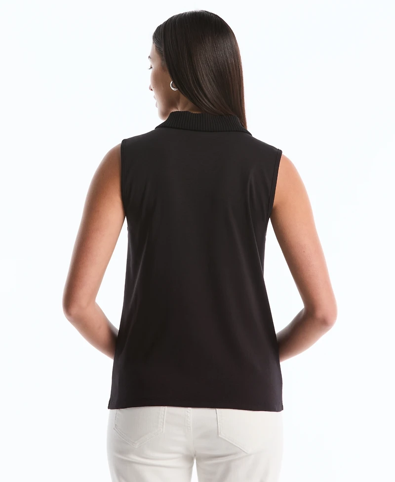 Rafaella Petite Sleeveless Polo Top