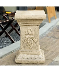 Streamdale Furniture Pedestal Column Plant Stand, 19 Inch, Indoor and Outdoor